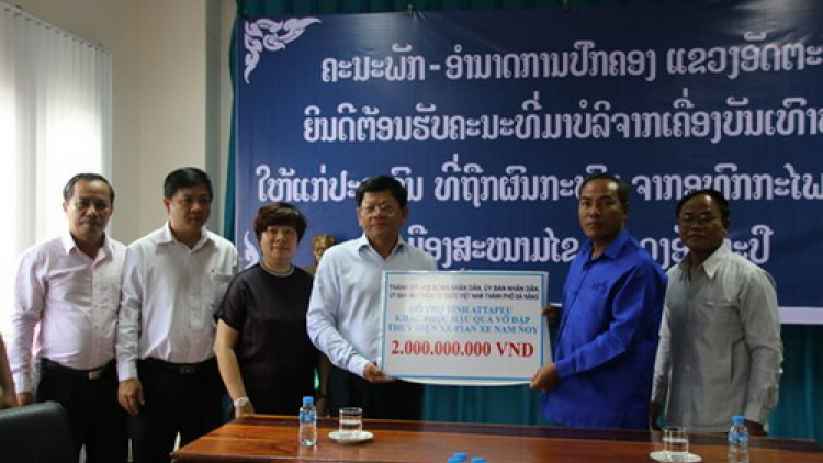 Đà Nẵng zúp zooi ha Lào lấh 2,3 tỷ đồng bhr’lậ rau cắh liêm crêê âng bh’rợ ha voóh bha nậ thuỷ điện