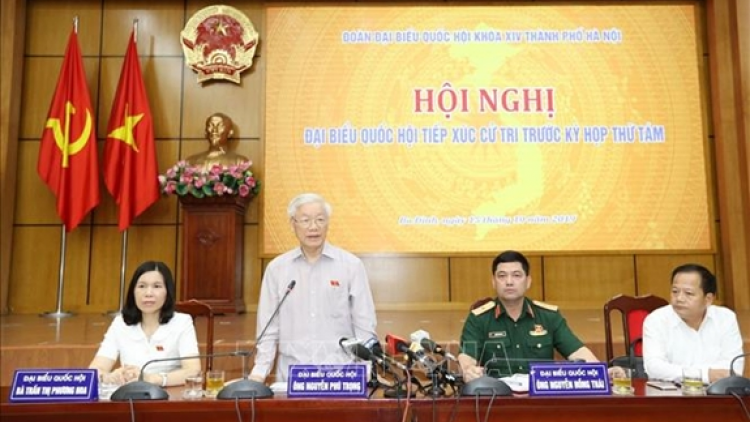Tổng Bí thư, Chủ tịch k’tiếc k’ruung Nguyễn Phú Trọng tr’lum lâng đhanuôr bêl k’nặ tước pr’họp âng quốc hội