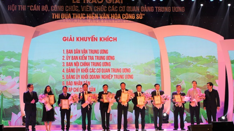 Pa đớp ch’ner g’luh thi “ Cán bộ, công chức, viên chức cơ quan Đảng Trung ương thi đua bhrợ têng Văn hóa công sở”