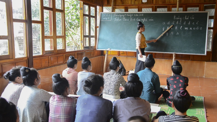 Lớp học chr’nắp liêm lalay cơnh đhị a ral da ding Pom Có