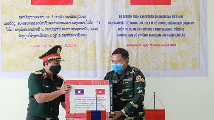 Bộ Tư lệnh Quân khu 5 pazao đoọng pr’đươi y tế cher đoọng ha k’tiếc k’ruung pr’zợc Lào, Campuchia zêl cha groong Covid-19
