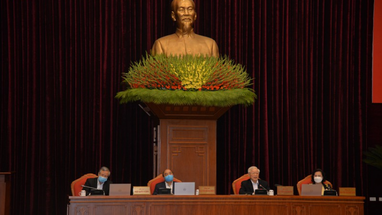 Tổng Bí thư, Chủ tịch k’tiếc k’ruung Nguyễn Phú Trọng k’đhợơng lêy hội nghị cán bộ prang k’tiếc k’ruung