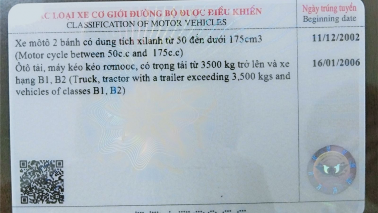 Tơợ t’ngay 1/6, bha ar đoọng phép k’đhơợng pa xiêr xe đoọng t’mêê vêy ta in mã bơr n’đăh (QR)