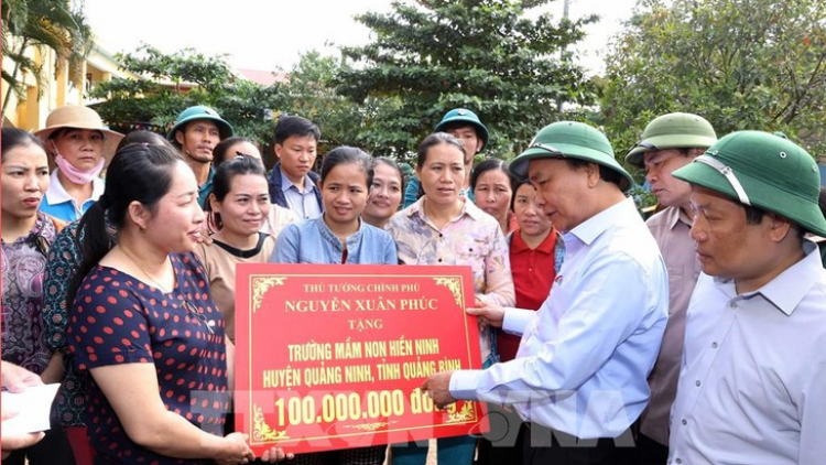 Thủ tướng Chính phủ pay đoọng 500 tỷ đồng zooi đoọng hân đơơh 5 tỉnh miền Trung