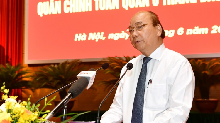 Thủ tướng Nguyễn Xuân Phúc pâh Hội nghị Quân chính prang quân 6 c’xêê tr’nơơp c’moo 2020
