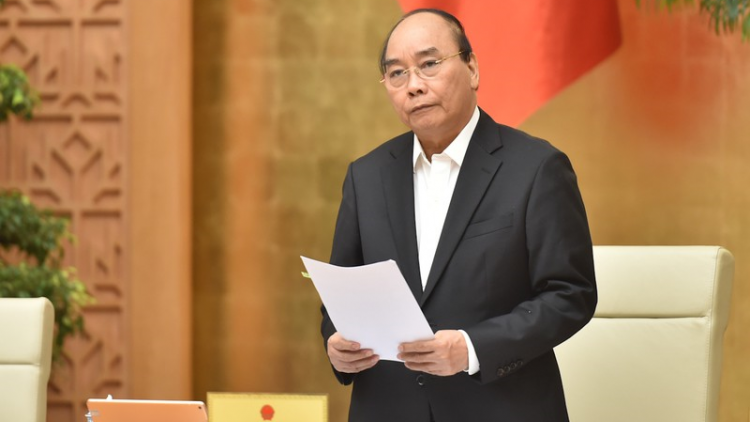 Thủ tướng Chính phủ Nguyễn Xuân Phúc p’too moon đơơh hân, rơợng griing lâh mơ dzợ coh bh’rợ chêêc lêy, ga ving zr’lụ