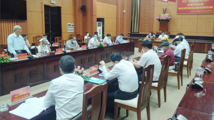 Quảng  Nam: Hội thảo xay moon đợ g’luh Đại hội Đảng bộ chr’hoong Đông Giang lâng Đảng bộ chr’hoong Tây Giang
