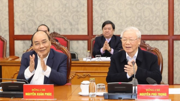 Tổng Bí thư, Chủ tịch k’tiêc k’ruung k’đhơợng xay pr’họp tr’nơơp âng Bộ Chính trị lâng Ban Bí thư