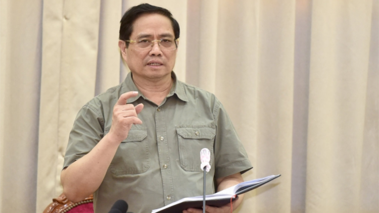 Thủ tướng Phạm Minh Chính bhrợ bhiệc lâng TP HCM ooy đhr’năng pr’luh cr’ăy Covid-19