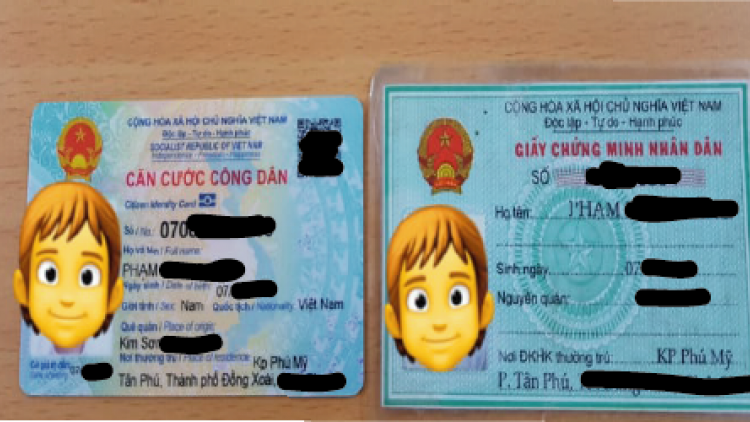 Căn cước công dân có gắn chipCăn cước ting cha năc manưih vêy t’boọ chip