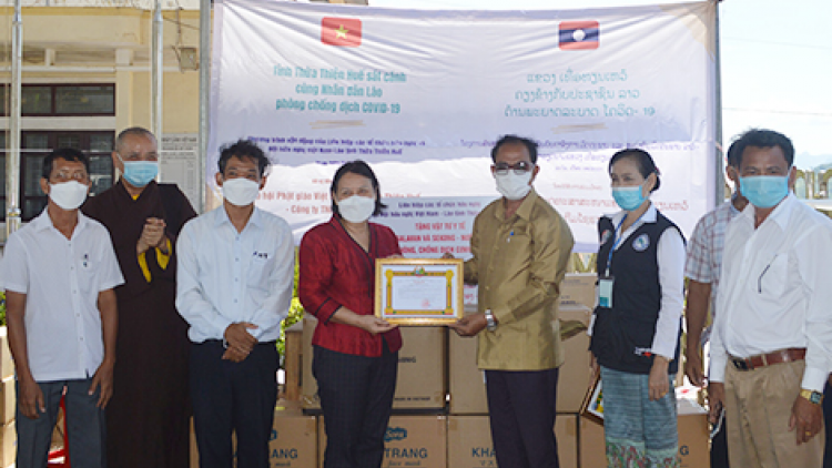 Tỉnh Thừa Thiên Huế pa đơp đoọng pr’hêl zooi bơr tỉnh Salavan lâng Sê Kông zêl lâng cha groong pr’luh Covid-19