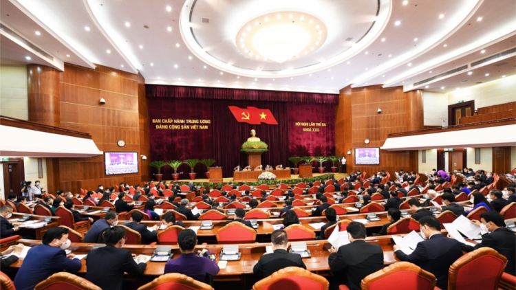 Thông cáo báo chí ooy t’ngay bhrợ bhiệc g’luh 3 âng Hội nghị Trung ương khoá XIII