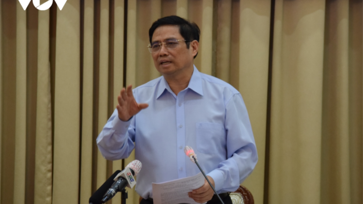Thủ tướng Chính phủ bhrợ bhiệc lâng Thành phố Hồ Chí Minh ooy bh’rợ zâl cha groong pr’luh cr’ăy Covid-19