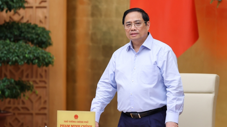 Thủ tướng Chính phủ Phạm Minh Chính k’đhơợng xay Hội nghị trực tuyến Chính phủ lâng apêê vel đong