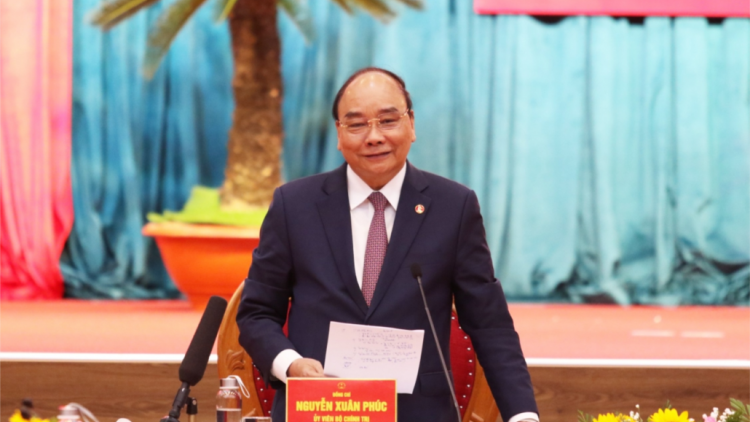 Chủ tịch nước Nguyễn Xuân Phúc pâh bhiệc bhan xay moon chr’hoong Tuy Phước bhrợ têng xang vel bhươl t’mêê