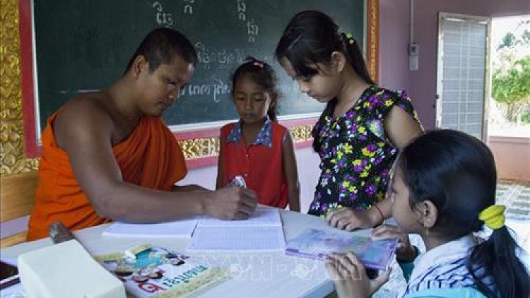 Kiên Giang: Pa choom chữ Khmer đoọng ha k’coon ta đhi đhanuôr acoon cóh