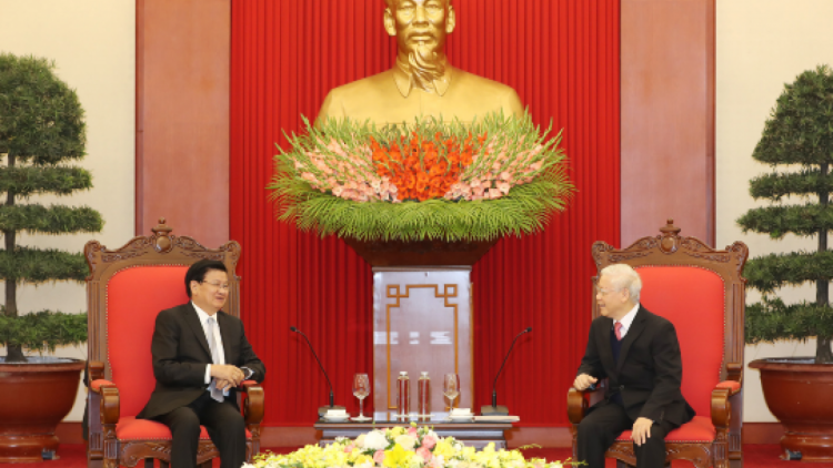 Khua git gai Ping gah, Khua mir sir dêh ]ar ta ơi Nguyễn Phú Trọng tu\ jum Khua dêh ]ar Lao