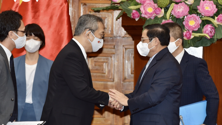 Khua dêh čar ta ơi Phạm Minh Chính tŭ jum Khua anih jưh pơ ala kơ dêh čar Japan