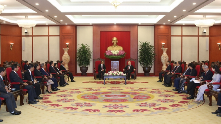 Ơi Nguyễn Phú Trọng tŭ jum Khua gum bruă ping gah, Kơ-iăng khua mir sir Lao