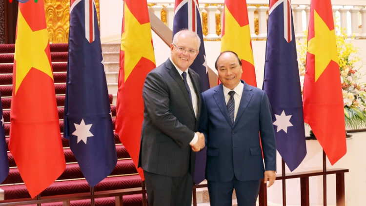 Thủ tướng Nguyễn Xuân Phúc wă mờ cribơyai broă mờ Thủ tướng Australia