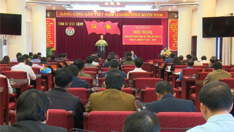 Sơn đờm mu\t pơrjum Mpồl đơng lam Đảng bộ càr Dak Nông dơ\ 18 khoă 11, tơngai lơh broă bơh nam 2015 tus 2020