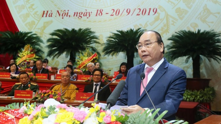 Thủ tướng Nguyễn Xuân Phúc tus bal Pơrjum cau ala mat gùt lơgar Mặt trận dà lơgar Việt Nam dơ\ 9