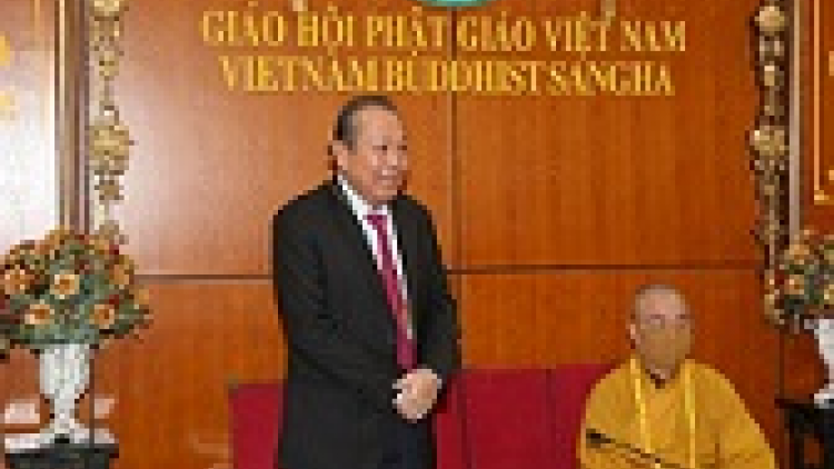 Phó Thủ tướng, ồng Trương Hòa Bình nting sap gờm chờ ngai chờ dờng Phật đản