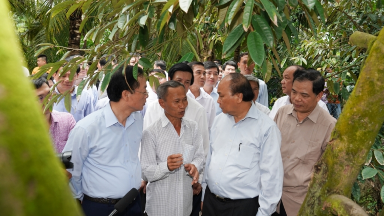 Thủ tướng ồng Nguyễn Xuân Phúc tus sền broă sơndră mờ trồ prang, gơmu\t dà hang tàm càr Tiền Giang