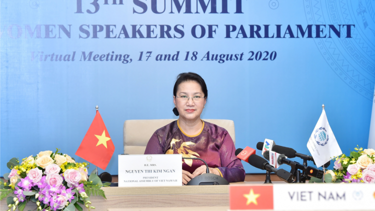 Chủ tịch Quốc hội mò Nguyễn Thị Kim Ngân tus bal Pơrjum ală ùr Chủ tịch Quốc hội dunia dơ\ 13