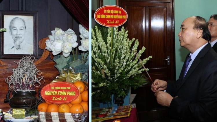 Thủ tướng ồng Nguyễn Xuân Phúc chu `àng kah kơlôi Bác Hồ