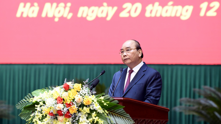 Củ tịc lơgar ồng Nguyễn Xuân Phúc tus Pơrjum Quân cíñ gùt ling klàng nam 2021