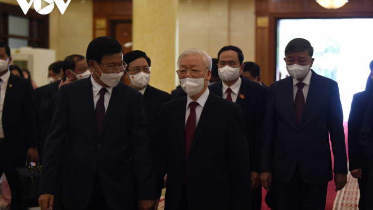Tổng Bí thư ồng Nguyễn Phú Trọng tìp mat cribơyai broă mờ Tổng Bí thư, Chủ tịch lơgar Lào