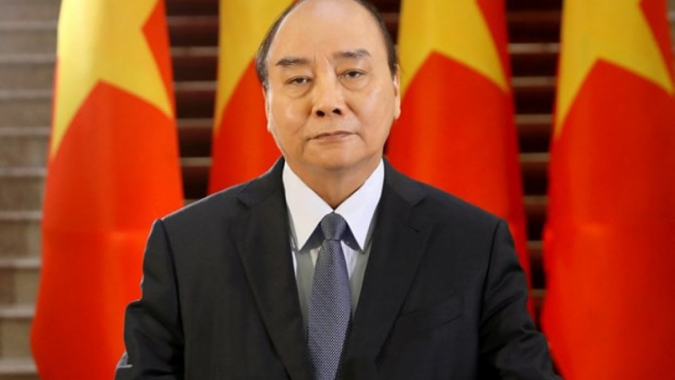 Chủ tịch lơgar ồng Nguyễn Xuân Phúc đơng lam dơ̆ pơrjum tàm HĐBA Liên Hợp Quốc