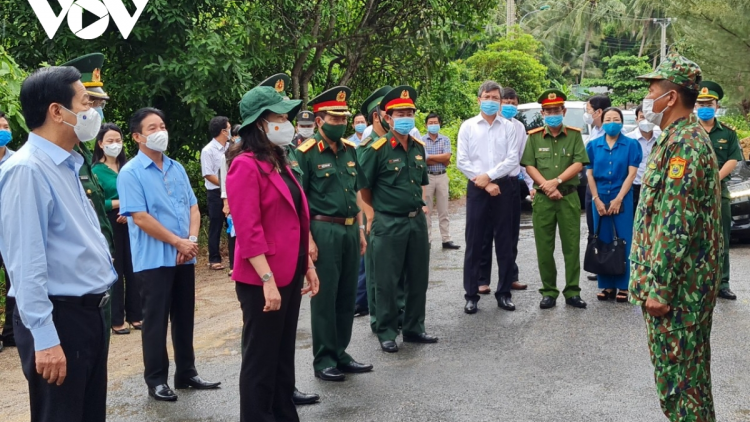 Phó Chủ tịch lơgar mò Võ Thị Ánh Xuân lơh broă tàm càr Kiên Giang bè broă rơcang sơndră mờ kòp Covid-19