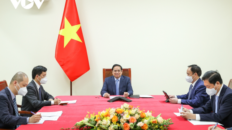 Thủ tướng Cíñ phủ Việt Nam ồng Phạm Minh Chính nting bơr gờm chờ sa tềp bơhiàn bơh lơgar Lào mờ lơgar Campuchia dê