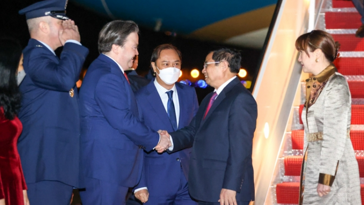 Thủ tướng Phạm Minh Chính tus càr lơgar Washington sơn đờm dơ̆ lòt lơh broă tàm lơgar Mỹ