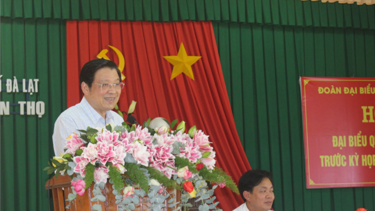 Ƀí thư Đảng dà lơgar ồng Phan Đình Trạc tìp mờ cau tĕ khà tàm ƀòn dờng Dà Làc, càr Lâm Đồng