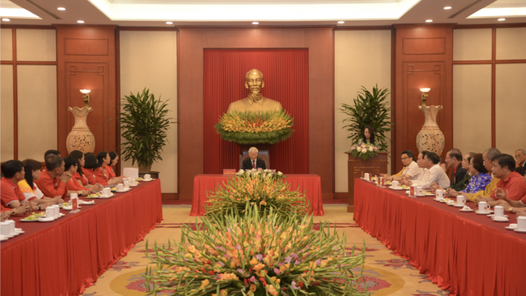 Tổng Ƀi thư ồng Nguyễn Phú Trọng sồr: dong kờl kòn bnus, geh nùs nhơm niam là dùl bơta niam bơnĕ, dùl bơhiàn dờng màng bơh jơi bơtiàn he dê