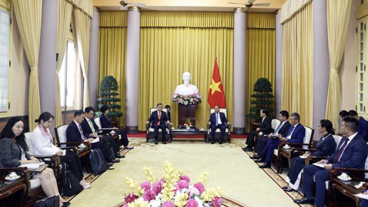 Củ tịc lơgar ồng Nguyễn Xuân Phúc wă Ƀộ trưởng Ngoại giao Hàn Quốc