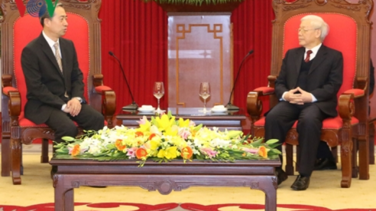 Tổng Bí thư, Kruanh dak Nguyễn Phú Trọng wơt Đại sứ Trung Quốc