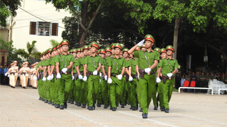 Ntơm pơk Rơh tâm rlong Điều lệnh, pănh phao, võ thuật Công an [on lan tâl 5, năm 2019 ta Dak Lak
