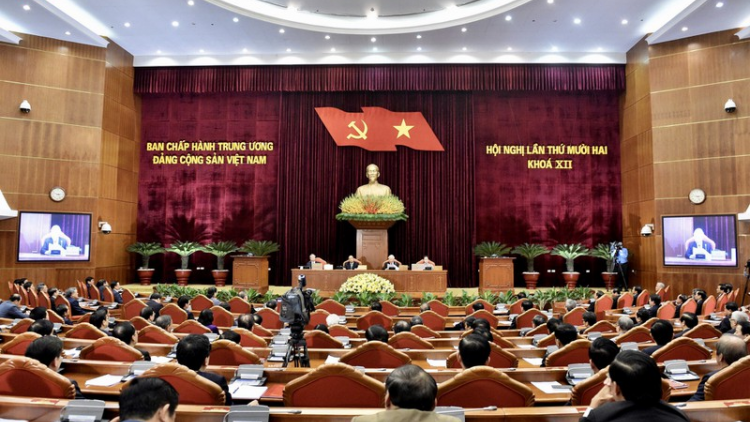 Tâm nchră tâl 12 Ban Chấp hành Trung ương Đảng khóa XII n’glôch jêh rơh hop