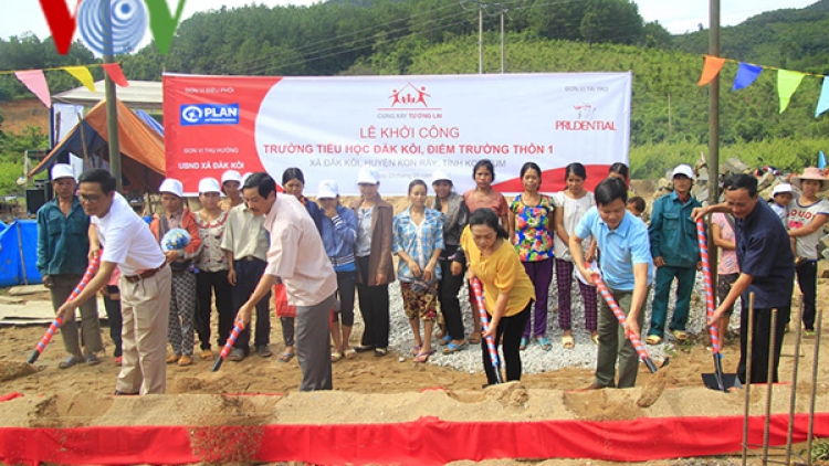 Prudential xây trường học ở xã đặc biệt khó khăn tỉnh Kon Tum