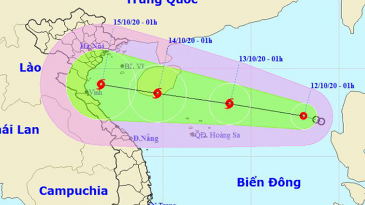 Miền Trung liên tiếp gánh chịu mưa lũ, lại thêm áp thấp nhiệt đới mạnh lên thành bão hướng vào miền Trung