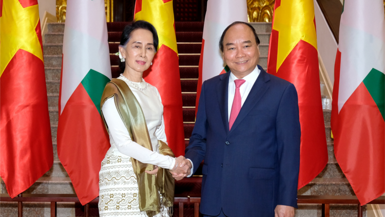 Pôa Nguyễn Xuân Phúc , Ngế pro xiâm hnê ngăn tơnêi têa tơdah, tơpui tơno [ă Ngế kum cheăng kong têa Myanmar