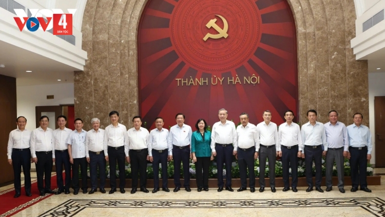 TỔNG BÍ THƯ TÔ LÂM BHRỢ BHIỆC LÂNG BAN THƯỜNG VỤ THÀNH UỶ HÀ NỘI