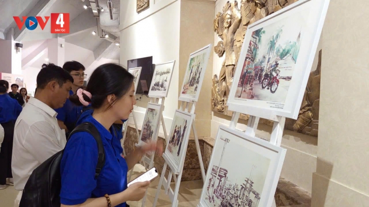 TRIỂN LÃM “KÝ ỨC CHIẾN TRƯỜNG KHU V” ĐĂH TÁC PHẨM KÝ HỌA