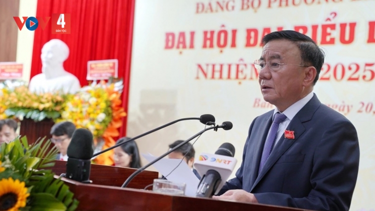 THƯỜNG TRỰC BAN BÍ THƯ TRẦN CẨM TÚ PÂH ĐẠI HỘI ĐẢNG BỘ PHƯỜNG BÀN THẠCH, TP.ĐÀ NẴNG