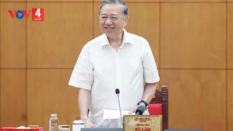 TỔNG BÍ THƯ TÔ LÂM BHRỢ BHIỆC LÂNG THƯỜNG TRỰC ZÂP TIỂU BAN ĐẠI HỘI 14 ÂNG ĐẢNG