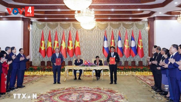 TỔNG BÍ THƯ TÔ LÂM ĐƯƠNG LÊY BH’RỢ PA ĐƠP PAZÊNG VĂN KIỆN K’RONG BHRỢ ĐH’RƯAH VIỆT NAM - LÀO